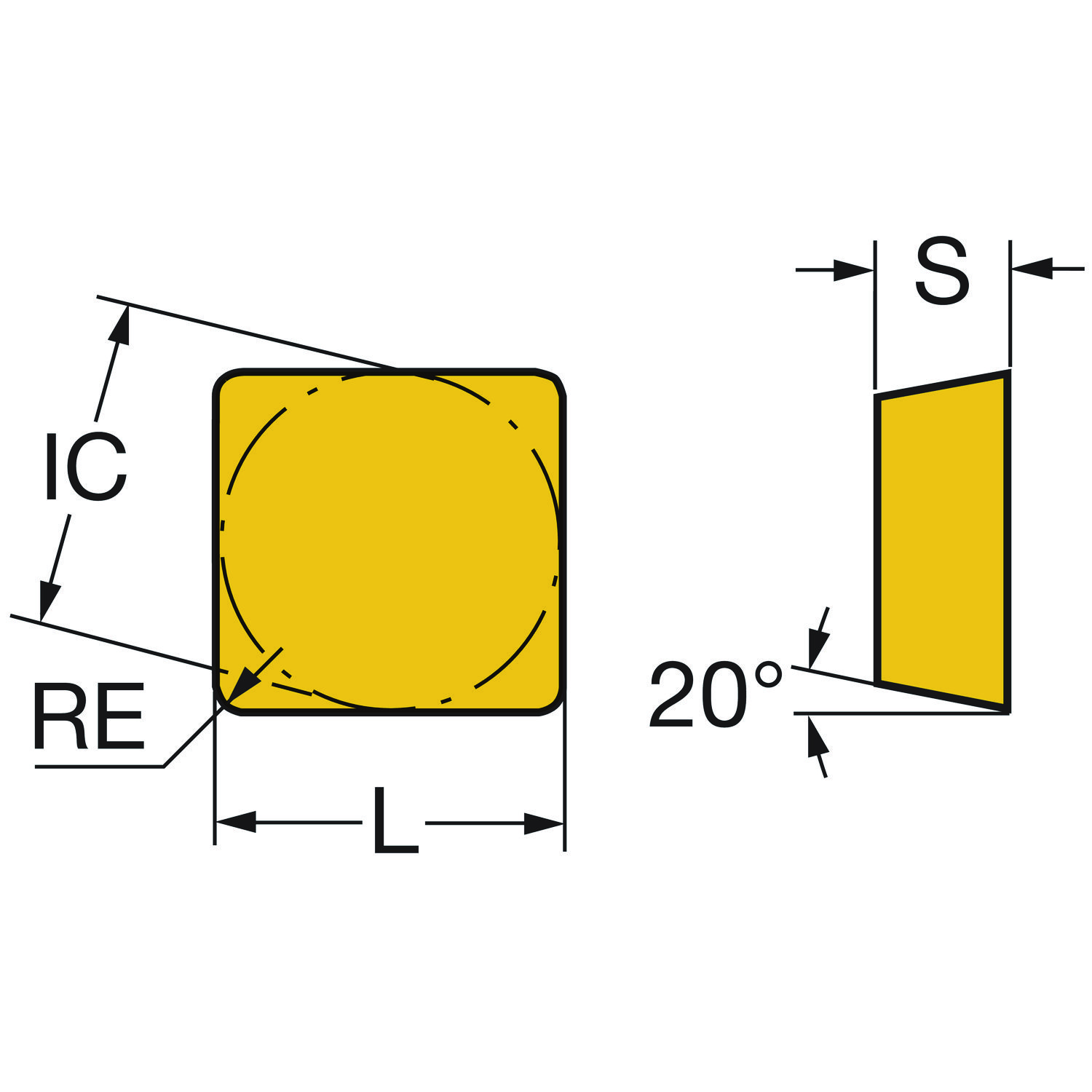 SECN 12 03 EE R H10 — Desenho dimensional