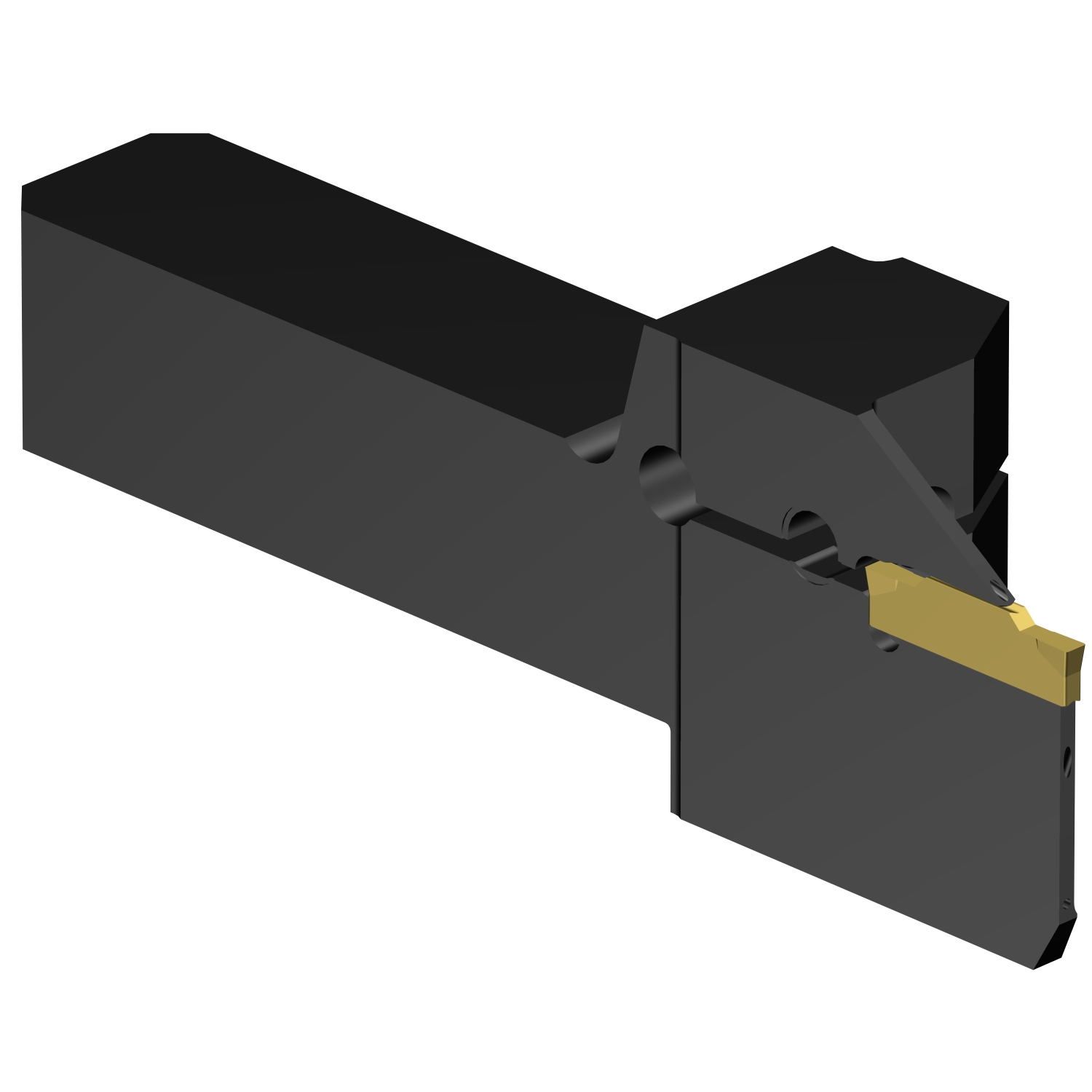 QS-LF123E080C12F CoroCut® 1-2 QS shank tool for parting and grooving