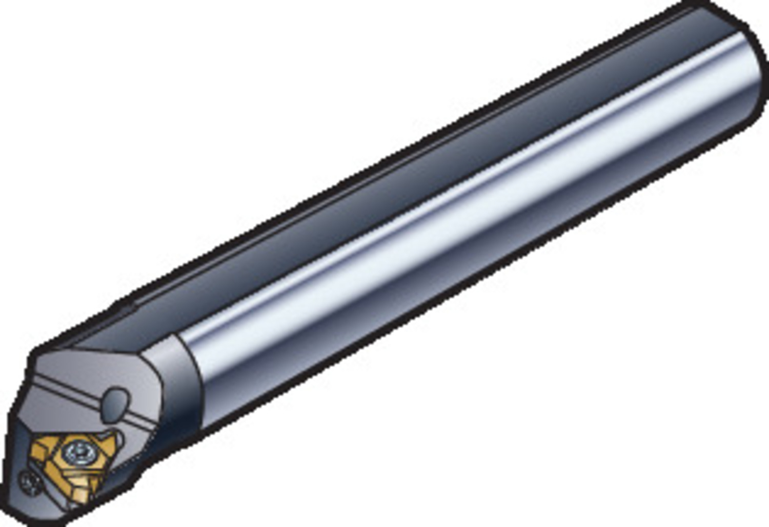 L166.0KF-D08C-2C  T-Max® U-Lock Solid carbide boring bar for thread turning